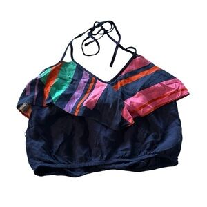 Roxy Navy Blue cropped halter top